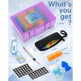thumbnail image 4 of Monthly Pill Organizer 3 Times a Day, Medicine Box with Portable Weekly Pill Bag, Pill Taker Tool, Pill Cutter and 2 Sticker (Purple, 3 Times a Day), 4 of 7