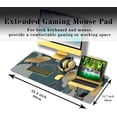 thumbnail image 3 of Mouse Pad for Women Gold Blue Desktop Pad Gaming Mouse Pads Large Mousepad Office Pad Waterproof Non-Slip Rubber Base 35.4" X 15.7" for Game Office, Precious Leaves of The Jungle, 3 of 6