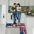 thumbnail image 4 of Kitchen Rugs 2 Piece Waterproof Non Slip Kitchen Kitchen Rug Set for Sink Office Kitchen Cafe,Grunge USA flag, 4 of 6