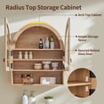 thumbnail image 6 of SinCiDo Bathroom Medicine Cabinet with Doors, Arched Wall Mounted Cabinet w/ Adjustable Shelves and Open Shelf, over The Toilet Storage Cabinet, 6 of 9
