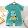 thumbnail image 2 of mgoYE Baby Boy Girl Romper 6-9 Months Toddler Infant Unisex Short Sleeve Jumpsuit Shorts Summer One Piece Animal Pattern Green, 2 of 4