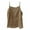 Khaki, variant on Cotton Linen Camisole Tops, Spaghetti Strap Loose Fit, Summer Sleeveless Tanks, Casual, Black L, Size M-XXXL