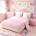 thumbnail image 3 of Manfei Cartoon Cute Bow 7-Piece Twin Bedding,Pink Princess Bowknot Bedding Comforter Set,Pink Reversible, 3 of 7
