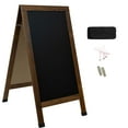 thumbnail image 3 of Sunnydaze Magnetic A-Frame Chalkboard Sign, 57" x 27", with Chalk (Rustic Brown), 3 of 8
