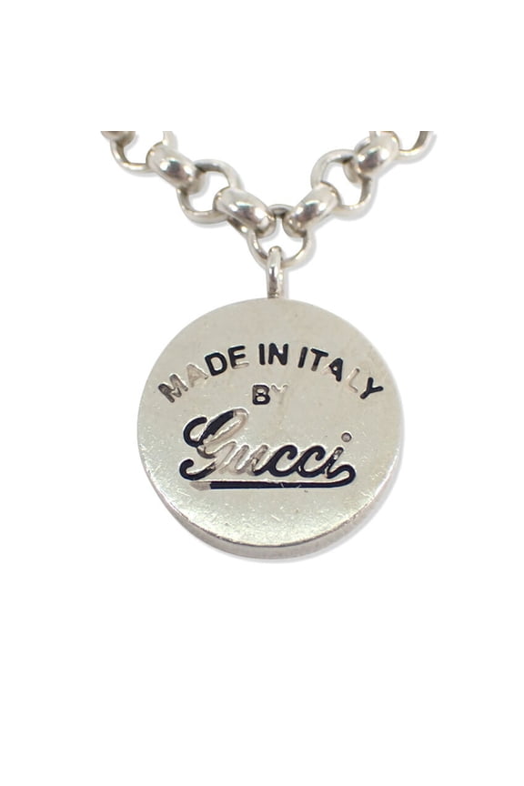 Pre-Owned GUCCI 925 Circle Pendant Necklace