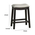 thumbnail image 6 of Maklaine 24" Contemporary Faux Leather Counter Stool in Gray (Set of 2), 6 of 6