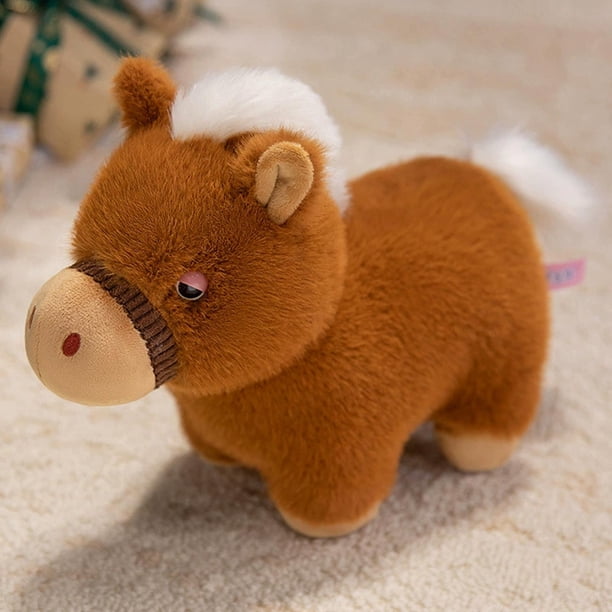 Juguetes de piscina, juguetes para bebés, juguetes para niños pequeños, ponis simulados, muñecos de peluche de caballo de patas cortas, lindos caballos del zodiaco, muñecos infantiles, mascotas del añ