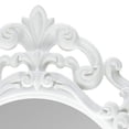 thumbnail image 3 of Kole White Oval Vintage Wall Mirror, 3 of 3