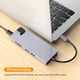 thumbnail image 3 of 8-en-1 Tipo-C Hub USB-C Convertidor Carcasa de aleación de aluminio 2 * USB3.0 + 1 * PD + 1 * HD + 1 Meterk  Gris, 3 of 6