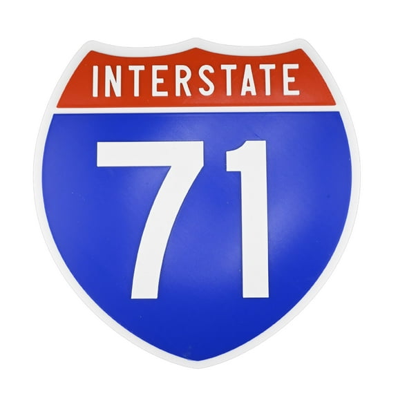 Interstate 71 Road Sign Replica, number Personalized Travel Decor, 8.5" x 8.5"