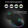 MFJESEAA USB A Wired Optical RGB Gaming For Mobile Phone Tablet Office