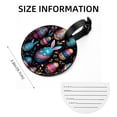 thumbnail image 5 of Easter Set of 2pcs PU Leather Round Suitcase Tags with Privacy Cover and Name ID Tag - Ideal for Travel Luggage, Handbags, Backpacks, School Bags, 5 of 6