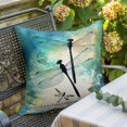 thumbnail image 5 of Dragonfly Animal Throw Pillow Cover Teal Green Yellow Gradient Text Cotton Linen Cushion Cover Throw Pillow Case with Invisible Zipper for Couch Sofa Bed Chair Car 24x24 Inch, 5 of 9