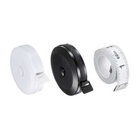 

Uxcell 3pcs 60 and 79 Soft Retractable Measuring Tape with 150cm White Soft Ruler White Black