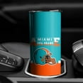 thumbnail image 3 of Miami Football City Classic Team Color Year 20oz Stainless Steel Tumbler with Lid and Straw for Football Fans Men Women Gifts Skinny Travel Cup Keeps Drinks Cold & Hot, 3 of 6