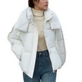 thumbnail image 2 of UPPADA Women's Winter Quilt Coat Down Lightweight Water-Resistant Down Jackets with Stand Collar for Winter Womens Long Puffer Coat with Hood White,L, 2 of 4