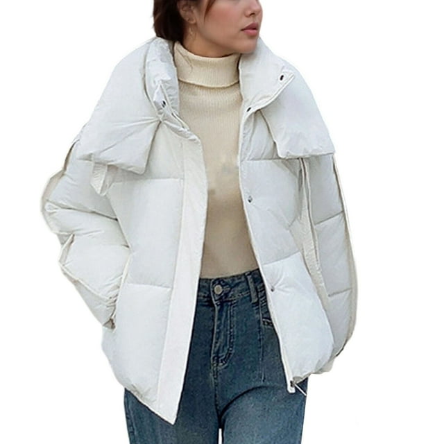 Lovzfmll Veste Décontractée pour Femmes, Style à Capuche à Manches Longues Coloré Blanc, G