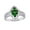 Green, variant on Red Clear CZ Flower Marquise Center Ring Sterling Silver Size 5