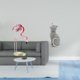 thumbnail image 2 of Estatua de resina de flamenco, escultura de gato, figura ornamental de ave, decoración de resina resistente, ideal para regalar, para el hogar, la ofi, 2 of 8