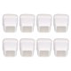 thumbnail image 1 of Protectores de suelo para sillas y mesas de TPE cuadrados, color blanco, paquete de 8 unidades, 1 of 8