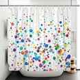 thumbnail image 4 of Tchckioa Watercolor Dot Shower Curtain,72x72 Inch Waterproof Hooks Bath Curtain for Bathroom, 4 of 6