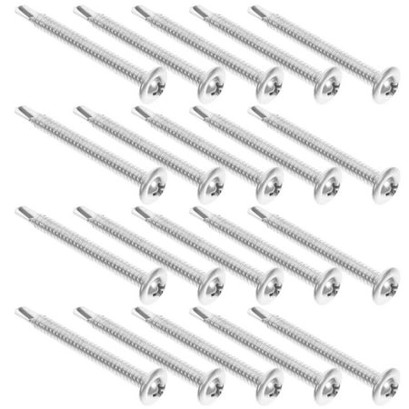 

50pcs Wood Self Tapping Screws Flat Head Screws Round Self-tapping Screws .8