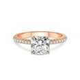 thumbnail image 3 of 2 Carat IGI Certified Radiant Shape Lab Grown Diamond Engagement Ring | 14K Rose Gold | Etienne Secret Halo Lab Diamond Ring | FG-VS1-VS2 Quality Friendly Diamonds, 3 of 5