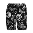 thumbnail image 3 of Picia Skull bird bat spider Pajama Shorts for Men, Men's Pajama Bottoms, Sleepwear,Short Pajama Pants-Medium, 3 of 9