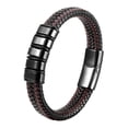 thumbnail image 3 of STRAND MEN'S GENUINE LEATHER BRACELET, 3 of 4