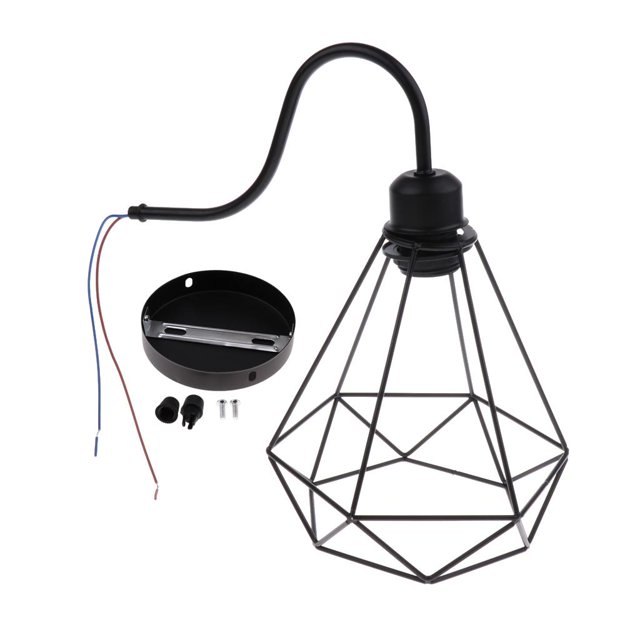 Iluminación de lámpara para luces colgantes Portalámparas vintage candeliere industrial Accesorio de tejado Lámpara Pantalla Alambre Colco Jaula de la lámpara de pared