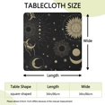 thumbnail image 2 of Black Gothic Sun Moon Star Pattern Square Fitted Tablecloth with Elastic Edge,Square Table Cover,Washable Elastic Table Cover for Home Kitchen Party Decor 34"x34", 2 of 6