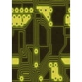 thumbnail image 1 of Ahgly Company Tapis d'Intérieur Lavables en Machine Rectangle Transitionnel Vert Jaune Foncé, 6' x 9', 1 of 7