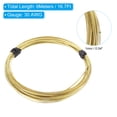 thumbnail image 2 of Cable de latón cuadrado de 19.7 pies de Uxcell, alambre de bisutería de latón flexible de 1 mm de ancho, alambre de bisel plano de 30 AWG, 2 of 5