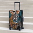 thumbnail image 6 of Hirioo Coffee-Drinking Skull for Elasticity Suitcase Cover (No luggage Included) Durable Luggage Protector Fits 18-32 Inch Luggage-Small, 6 of 7