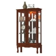 thumbnail image 6 of Miniyam 3 Tier Curio Cabinet Lighted Curio Diapaly Cabinet with Adjustable Shelves and Mirrored Back Panel,Cherry, 6 of 14