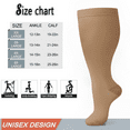thumbnail image 2 of 4 Pairs Wide Calf Compression Socks For Women And Men,Plus Size Knee High Support Stockings For Circulation,Nurses,Travel,Running, 2 of 4
