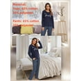 thumbnail image 6 of Womens Pajama Sets Long Sleeve Long Pants Pajamas for Women Cat Print Womens Soft Sleepwear with Pocket 2 Piece Cute Women's Loungewear Set, S-XXL, 6 of 12