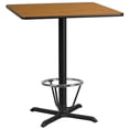 thumbnail image 1 of Flash Furniture 30" Table de Pub en Stratifié Carré en Naturel, 1 of 4