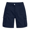 thumbnail image 5 of Yievot High Waisted Cargo Shorts for Women Button Relaxed Fit Casual Outdoor Camping Hiking Shorts with Multi Pockets, 5 of 5
