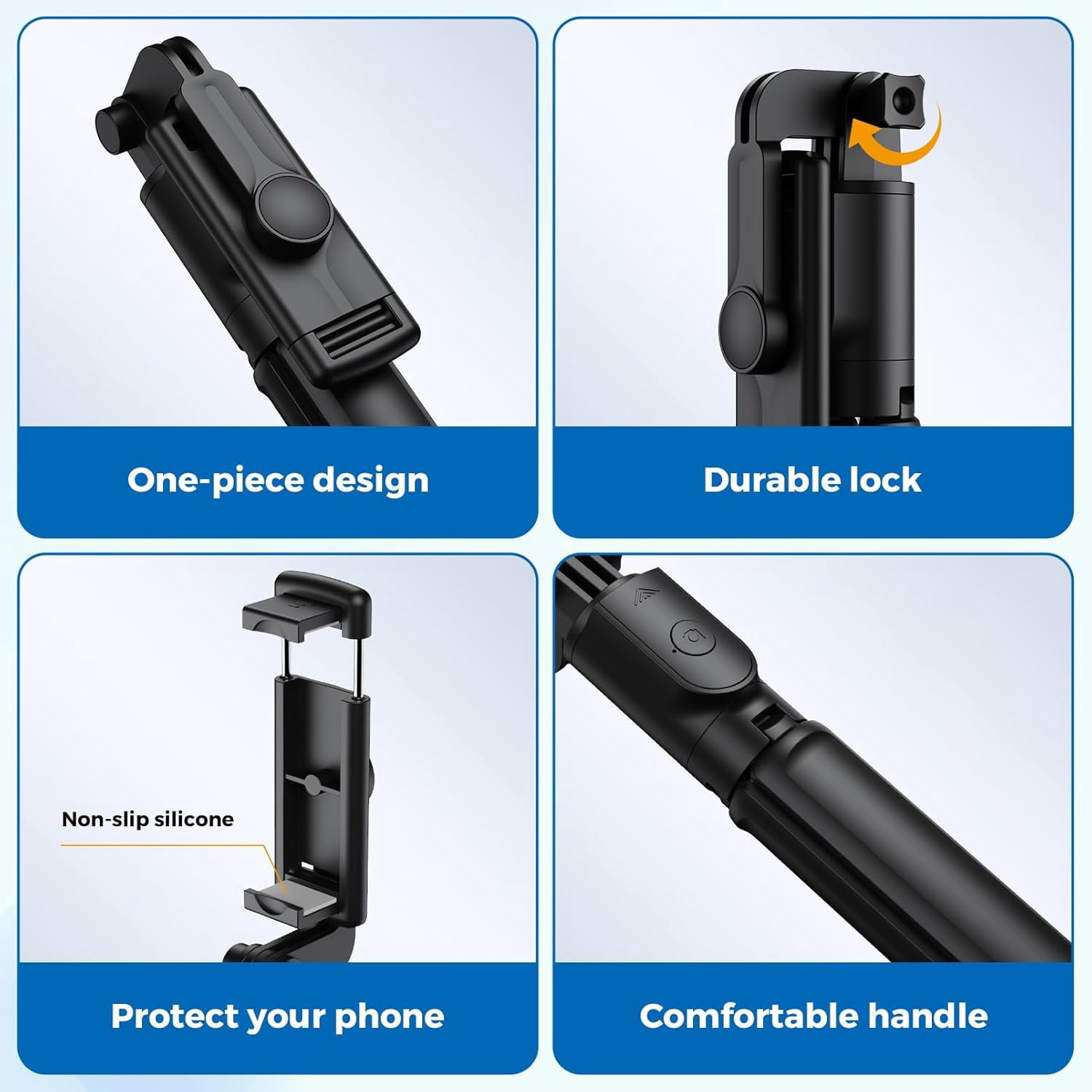 Tripod, Retractable Tripod with Wireless Remote Control, for Photograph, Live Streaming, Video Recording, Compatible with Android, iPhone and More