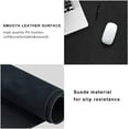 thumbnail image 4 of 4XL Oversized Large Mouse Pads (55" x 24") - PU Leather Extended Large Gaming Mousepad Desk Mat - Nonslip Base and Waterproof Desktop Keyboard Extended Mouse Mat (Black, 4XL - Oversized), 4 of 6