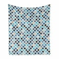 thumbnail image 1 of Modern Soft Flannel Fleece Blanket, Geometric Circles with Half Round Like Square in the Blue Tones Mix Image Backdrop, Cozy Plush for Indoor and Outdoor Use, 50" x 70", Multicolor, by Ambesonne, 1 of 6