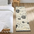 thumbnail image 3 of Yayeee Runner Rug for Bedroom 2'x6' Machine Washable Hallway Non Slip Mat, Small Black Flowers, 3 of 8
