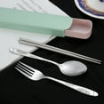 thumbnail image 3 of ENJOYW Tableware Stainless Steel Travel Camping Cutlery Fork Spoon Chopstick with Box Tableware Set, 3 of 6