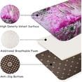 thumbnail image 5 of 2 Pieces Kitchen Rugs, Abstract Anti Fatigue Non Slip Foam Cushioned Art Modern Radiant Orchid Comfort Indoor Floor Mat Runner Rug Set for Laundry Office Sink Bathroom (17"x48"+17"x24"), 5 of 7