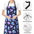 thumbnail image 6 of Cauagu star Skull flower crystal Aprons with Pockets,Waterproof Apron for Women,Kitchen Cooking Apron Adjustable Bib Aprons Chef Apron for Cooking,Drawing,Crafting, 6 of 8