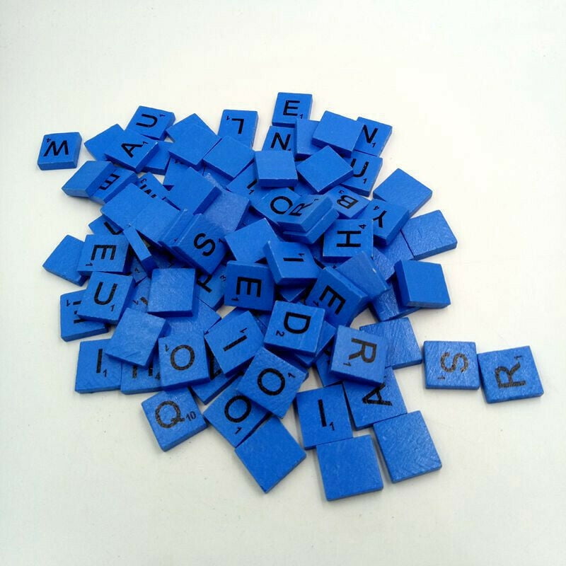 99 Vintage Light Blue Resin Set of Scrabble Tiles 1 Missing -  India