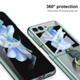 thumbnail image 5 of Magnetic Plating Case For Samsung Galaxy Z Flip 5 Compatible With Magsafe, Slim Pc Cover With Ring Holder & Front Screen Protector, 5 of 5