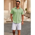 thumbnail image 2 of COOFANDY Casual Shirt for Men Button Down Shirts Short Sleeve No Tuck Shirts for Office Casual Wear, 2 of 5