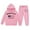 Pink, variant on Baby Boy Outfits Long Sleeve American Flag Print Warm Hooded Sweatshirt Pants Girls Sweatsuit Black 2 Years-3 Years